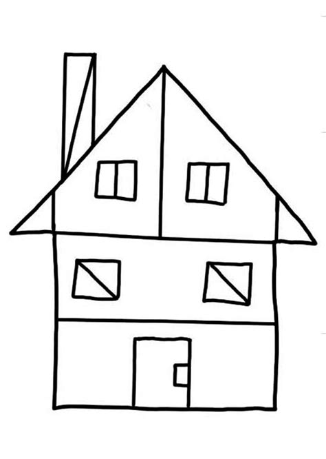 House Shapes Coloring Page - NetArt