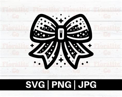 Cheer Bow Svg Png Glitter Bow Svg File Bow Vector Bow Clipart Bow