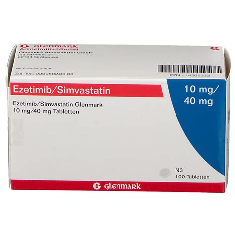 Ezetimib Simvastatin Glenmark Mg Mg St Mit Dem E Rezept