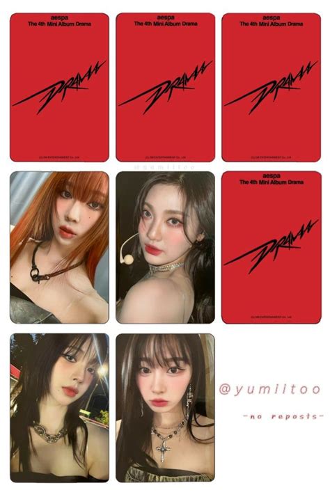 Aespa Drama Withmuu POB Printable Photocard Template Front Back