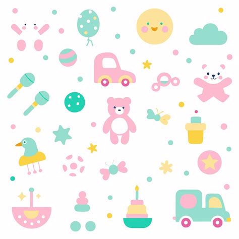 Cute Kids Sticker Set Premium Ai Generated Vector