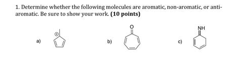 Solved Determine Whether The Following Molecules Are