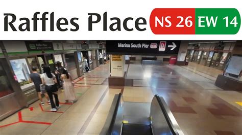 NS26 EW14 Raffles Place MRT Station Exit B To Platforms Singapore