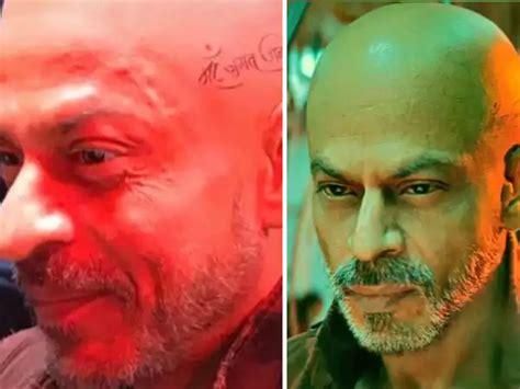 Shah Rukh Khan's bald head tattoo from Jawan revealed, check it out here: | Filmfare.com