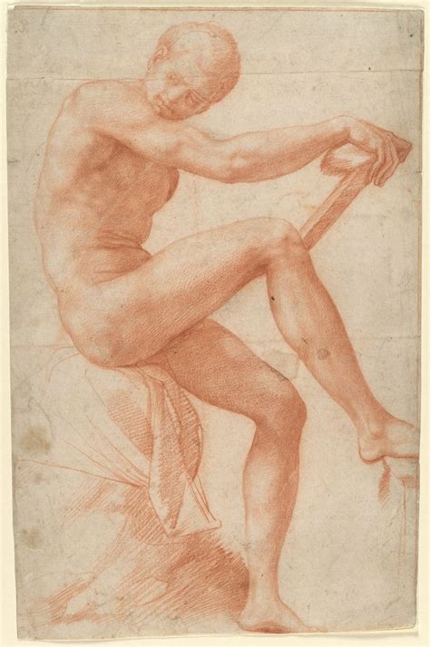 Francesco Salviati Francesco De Rossi Seated Male Nude The Metropolitan Museum Of Art