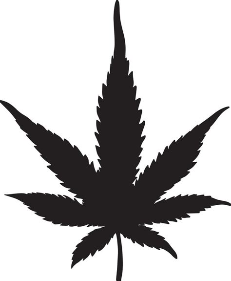 Black Cannabis Leaf Silhouette Of Cannabis 10356058 Vector Art At Vecteezy