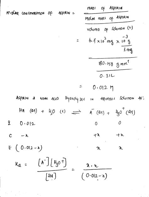 [solved] Common Aspirin Is Acetylsalicylic Acid Which Has The Structure Course Hero