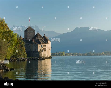 Il Castello Di Chillon Sul Lago Di Ginevra Montreux Canton Vaud