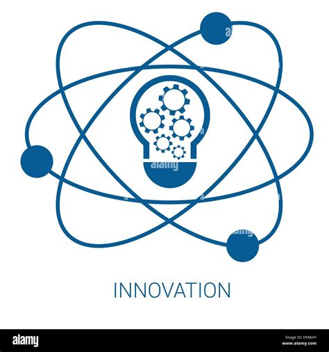 Innovation Vector Blue Flat Icon On White Background Stock Vector Image