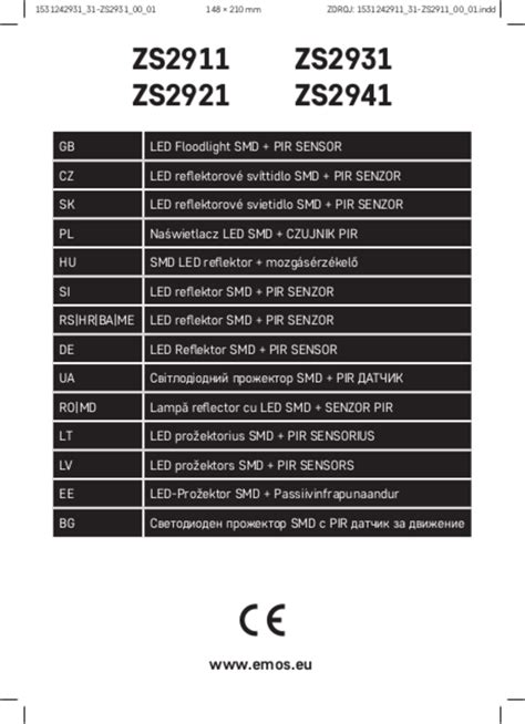 Mode D Emploi Emos ZS2931 16 Des Pages