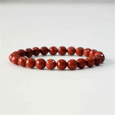 Red Jasper Bracelet Buy Online Red Jasper Faceted Crystal Bracelet