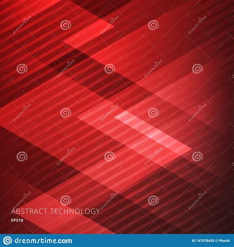 Abstract Elegant Geometric Triangles Red Background With Diagonal Lines