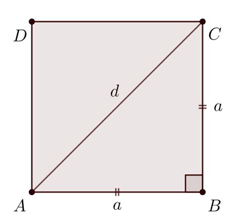 Calcul De La Diagonale D Dun Carr En Fonction De Son C T A