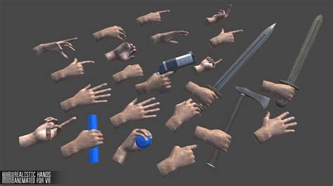 Realistic Hands - animated for VR