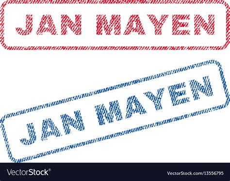 Jan mayen textile stamps Royalty Free Vector Image