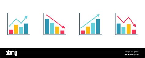 Conjunto de iconos planos de gráficos y gráficos Concepto de Big Data