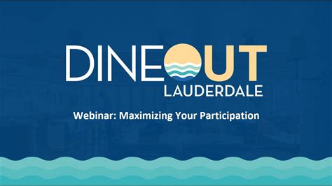 Maximizing Your Participation In Dine Out Lauderdale Youtube