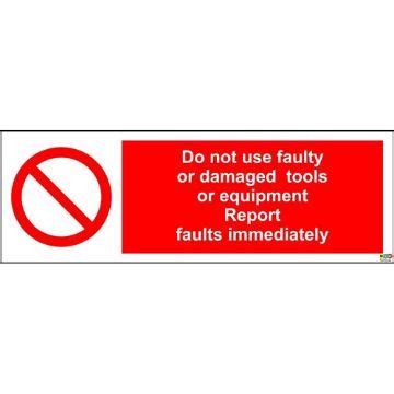 kpcm faulty machine safety signs
