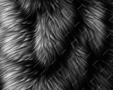 Premium Ai Image A Black And White Image Of A Fluffy Texture View Of