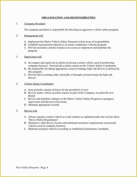 Driver Safety Policy Template