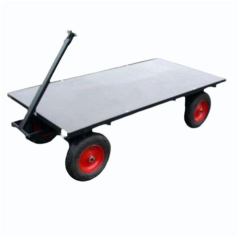 Mild Steel Four Wheel Platform Trolley For Carrying Luggage At Rs