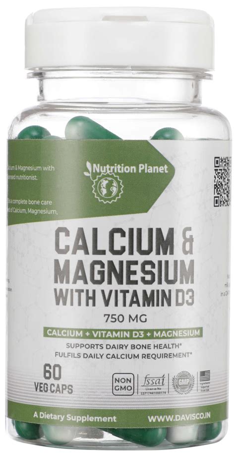 Calcium and Magnesium with Vitamin D3:Increases bone mass and makes ...