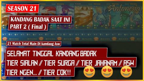 S21 Mobile Legend S Merasakan Tier Neraka Part 2 End Tembus Legends