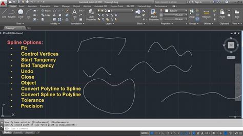 Autocad Spline Command Tutorial Complete Fit Control Points Convert