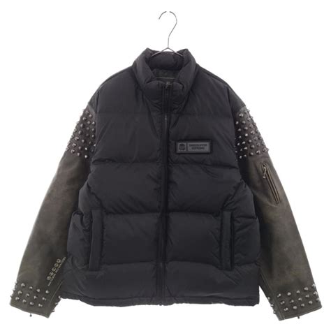 Supreme シュプリーム 23ss Undercover Puffer Jacket アンダーカバー スタッズ 袖レザーダウンジャケット