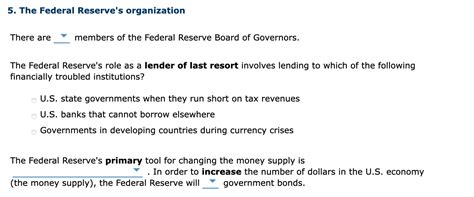 Solved The Federal Reserve S Organization There Are Chegg