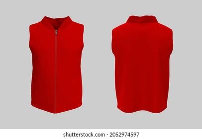 Vest Jacket Mockup Front Back Views Stock Illustration 2052974597 ...