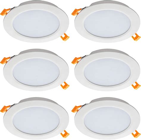 Sebson® 6x Spot Led Encastrable Blanc Extra Plat 12w 870lm 230v