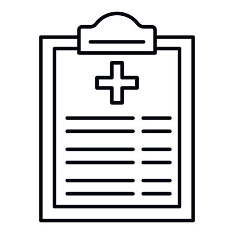 Medical Check Board Icon Outline Style 15181729 Vector Art At Vecteezy