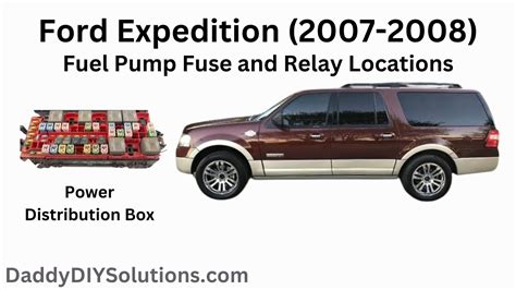 2007 2008 Ford Expedition Fuel Pump Fuse And Relay Locations Youtube