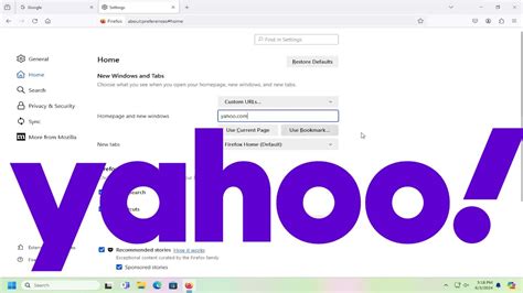 How To Make Yahoo My Homepage On Firefox Guide Youtube