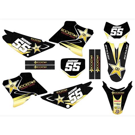 Kit Adesivos Gráficos Motocross Trilha Yamaha Xtz 125 0 20mm R716