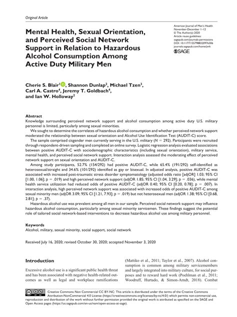 Pdf Mental Health Sexual Orientation And Perceived Social Network