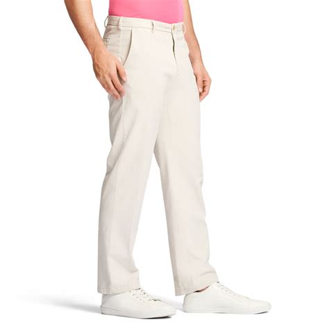 Saltwater Stretch Flat Front Straight Fit Chino Pant Silver Birch Izod