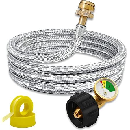 Amazon DOZYANT 6 Feet Stainless Braided Propane Hose Adapter With