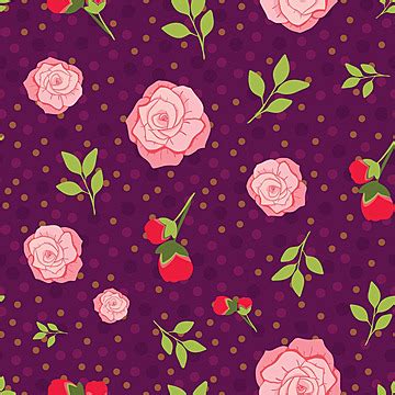 Rose Flowers Vector Repeat Pattern Design Tile Floral Repeat Vector