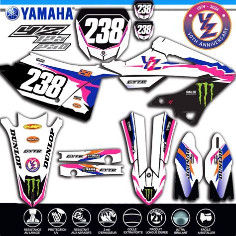 KIT DECO YAMAHA ANNIVERSAIRE 50 Ans 1993 2023 250YZ De 2022 2024