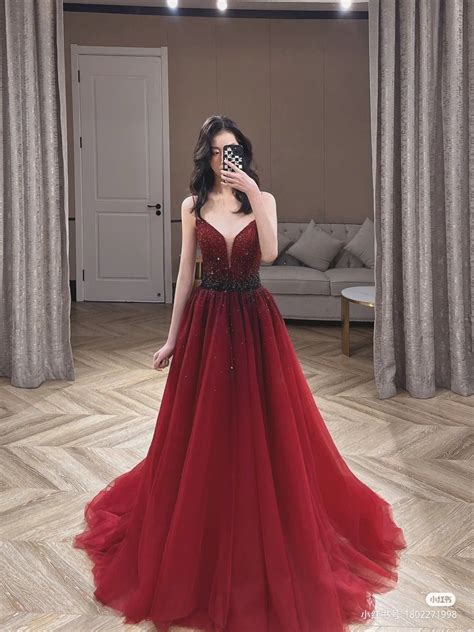 小红书 苏州蜜荷服饰有限公司 Vestidos Rojos De Quinceañera Vestidos De 15