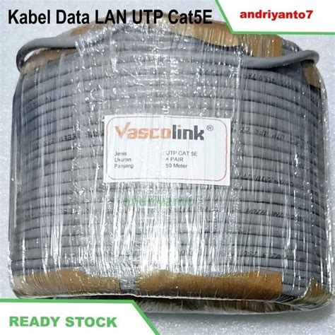 Jual Kabel Lan Utp Cat 5E Vascolink 50 Meter Shopee Indonesia