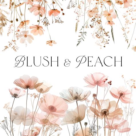 Pink Wildflower Clipart Pink Floral Bouquets Blush Wildflower