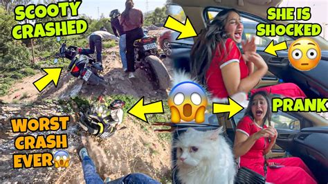 New Scooty😱 Crashed From Mountain😱 Prankon Zeenat Gone Wrong