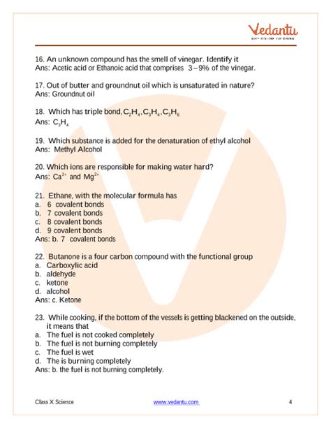 CBSE Class 10 Science Chapter 4 Carbon And Its Compounds