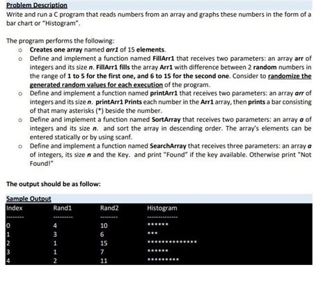 Solved Problem Description Write And Run A C Program That