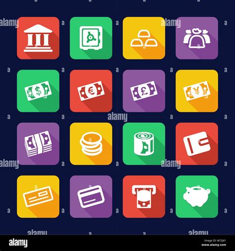 Money Icons Flat Design Stock Vector Image And Art Alamy