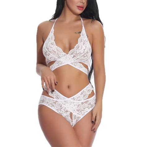 Ensemble De Lingerie Femmes Plus La Taille Dentelle Sexy Lingerie Creux