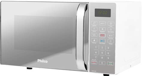 Micro Ondas Philco Limpa F Cil L Espelhado Branco Pmo Eb V